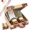 Ghasitaram Gifts Rakhi Gifts for Brothers Jute Box of Chocolate Alomnds, Mix Dryfruits and Assorted Bites with 2 Pearl Rakhis view 1
