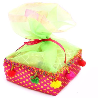 Ghasitaram Gifts Rakhi Gifts for Brothers Colourful Pouch of Assorted Bites with Pearl Beads Rakhi