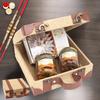 Ghasitaram Gifts Rakhi Gifts for Brothers Jute Box of Chocolate Alomnds, Mix Dryfruits and Kaju Katli with 2 Pearl Rakhis view 1