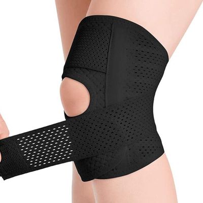 1Pcs Compression Knee Brace Support Breathable Adjustable Knee Support For Sports Injuries Arthritis Relief Joint Pain,Black Left,XL