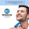 AMONIDA Small Electric Shaver For Men Easy To Use High Speed Double Ring Portable Electric Shaver For Home Travel Blue view 4