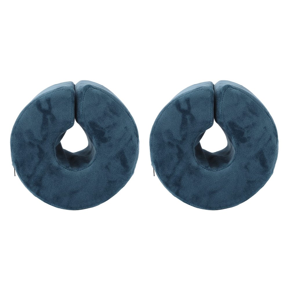 2Pcs Heel Pillow for AntiBedsore, Ankle Heel Elevator Support Pillow Surgery Recovery Foot Donut Loop Sleeping Leg Rest for Elderly Bedridden Patient (17 x 17 x 11cm)