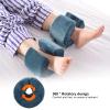 2Pcs Heel Pillow for AntiBedsore, Ankle Heel Elevator Support Pillow Surgery Recovery Foot Donut Loop Sleeping Leg Rest for Elderly Bedridden Patient (17 x 17 x 11cm) view 2
