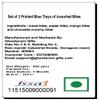 Ghasitaram Gifts Rakhi Gifts for Brothers Set of 2 Printed Blue Trays of Assorted Bites with 2 Blue Rudraksh Rakhis view 3