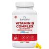 Bandini Vitamin B Complex High Strength | 60 Capsules (2 Months Supply) | All 8 B Vitamins B1, B2, B3, B5, B6, B7, B9, Vitamine B12 Supplement | One A Day | No Fillers, Non-GMO | Made in Italy view 1