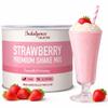 Indulgence Collection Strawberry Milkshake Powder Mix 1kg - Luxurious Thick and Creamy Texture - Ideal for Frappe and Smoothie Drinks - Vegan and Gluten-Free - Made in the UK view 1