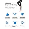 Thigh High Compression Stockings, Black S to XXL Optional Toeless Long Leg Sleeves for Women and Man Daily Wear, Anti Slip Travel Sock for Sport Hiking and Travel(L) view 3