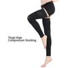 Thigh High Compression Stockings, Black S to XXL Optional Toeless Long Leg Sleeves for Women and Man Daily Wear, Anti Slip Travel Sock for Sport Hiking and Travel(L) view 4