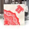 100-Pack Decorative Napkins,Bright Red Chinese Paper-Cut Ethnic Art 2Ply Disposable Paper Party Napkins Serviettes 33Cmx33Cm Ideal For Decoupage Crafting For Bridal Shower,Tea Party,Luncheon view 2