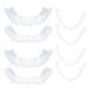 2 Pairs Instant Veneers Dentures Fake Teeth Braces Whitening Cosmetic Tooth Covering Snap on Smile Teeth Top and Bottom Clip in Veneers Teeth Temporary Upper and Lower False Teeth for Men and Women view 1