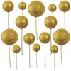 Balloon Cake Toppers Gold Glitter Mini Round Balls Cake Toppers Cupcake Toppers Cake Decorations for Birthday Wedding Anniversary Baby Shower Party Cake Decoration Supplies 30 PCS (Gold) view 1