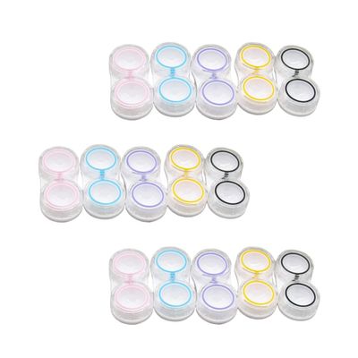 Milisten Lense Storage Container 15pcs Box Case Kit Case Accessories Cute Organizer Clear Container Lense Care Travel Storage Box