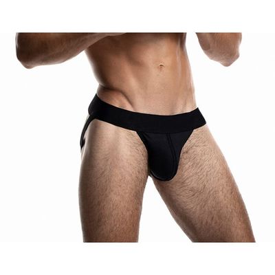 BaronHong Men's Jockstrap Underwear Active Athelic Supporters Elastic Waistband Jock Straps(black,XL)