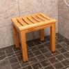 XOTAK Shower Stool Bench Waterproof Storage ShelfBathroom Bench for Shaving Legs Spa Bath Seat in Bathroom for Adults Seniors Elderly Portable Small Seat (Size : 42x34x40cm) view 1