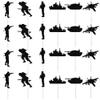 Bekaterea 24-Piece Black Military Themed Cake Toppers, Happy Birthday & Veterans Day Cake Decorating Supplies view 1
