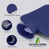 OliviaLiving Hot Water Bag Hot Water Bottle 2 Liters Heat Up and Refreezable Hot Cold Pack with Knit Cover for Pain Relief Hot Cold Therapy view 4