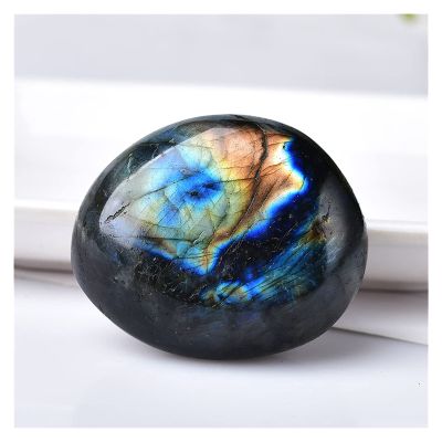 Kigauru Natural crystal rough 1pc Moonstone Crystal Stone Home Decoration 30-50g Labradorite Gifts (Color : 50-60g, Size : 1pcs)