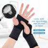 ACWOO Wrist Brace, 2 Pack Elastic Wrist Support with Strap, Wrist Compression Wrap Adjustable Wrist Strap Relieves Wrist Pain, Tendonitis, Sports Use for Men and Women, Right & Left Palm Support Black view 3