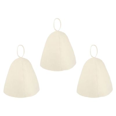 Ciieeo 3pcs Thickened Sauna Hat Felt Sauna Hat Heat Insulation Foldable Bathing Caps for and Bathroom Use Felt for Women and Men