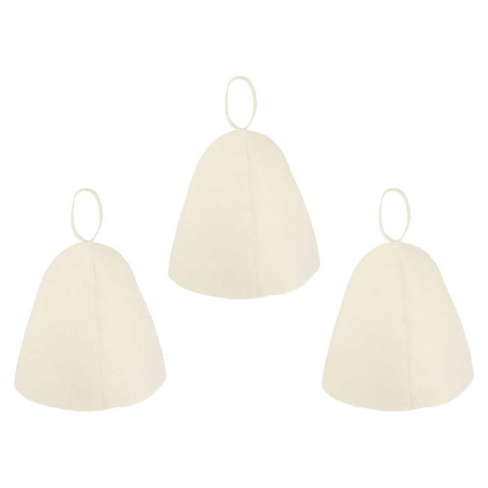 Ciieeo 3pcs Thickened Sauna Hat Felt Sauna Hat Heat Insulation Foldable Bathing Caps for and Bathroom Use Felt for Women and Men