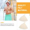 Ciieeo 3pcs Thickened Sauna Hat Felt Sauna Hat Heat Insulation Foldable Bathing Caps for and Bathroom Use Felt for Women and Men view 2