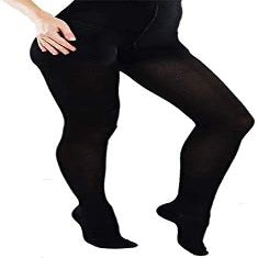 oytto Compression Pantyhose Women 20-30 mmHg Medical Gradient Support Compression Tights for Prevent Blood Clots and Varicose Veins (Black Closed-Toe,XL,XL)