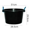 TENLITE Black 45L Rope Bucket + 2x 26 Litre Flexi Tubs (Choose Flexi Tub Colour From The Menu) Heavy Duty Plaster Mixing Cement Water Storage Bucket Garden Debris Rubbish Collection (Red) view 2