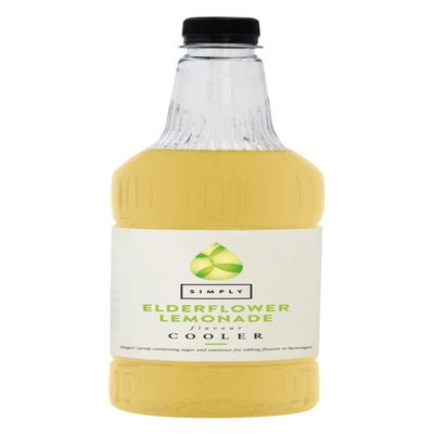 Simply Elderflower Lemonade Cooler, Suitable for Vegans, Beverage Syrup for Cocktails, Mocktails & Lemonades (1 Litre)