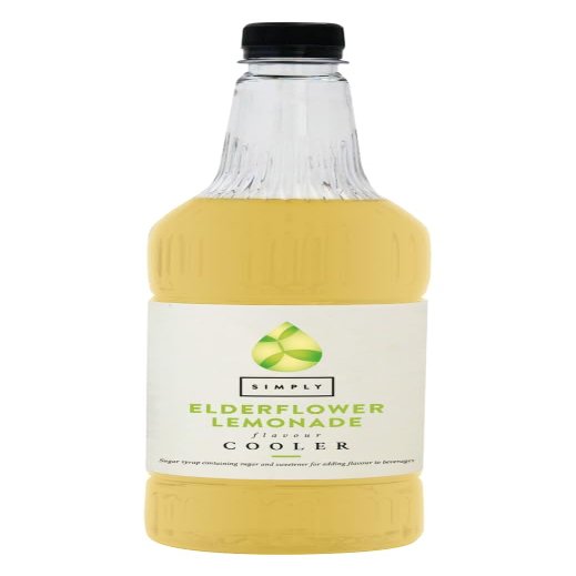 Simply Elderflower Lemonade Cooler, Suitable for Vegans, Beverage Syrup for Cocktails, Mocktails & Lemonades (1 Litre)