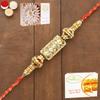 Ghasitaram Gifts Rakhi for Brother Rakhis Online - RM-579 PremiumRakhi with 200 GMS of Besan Barfi and 200 GMS of Kaju Katli view 1