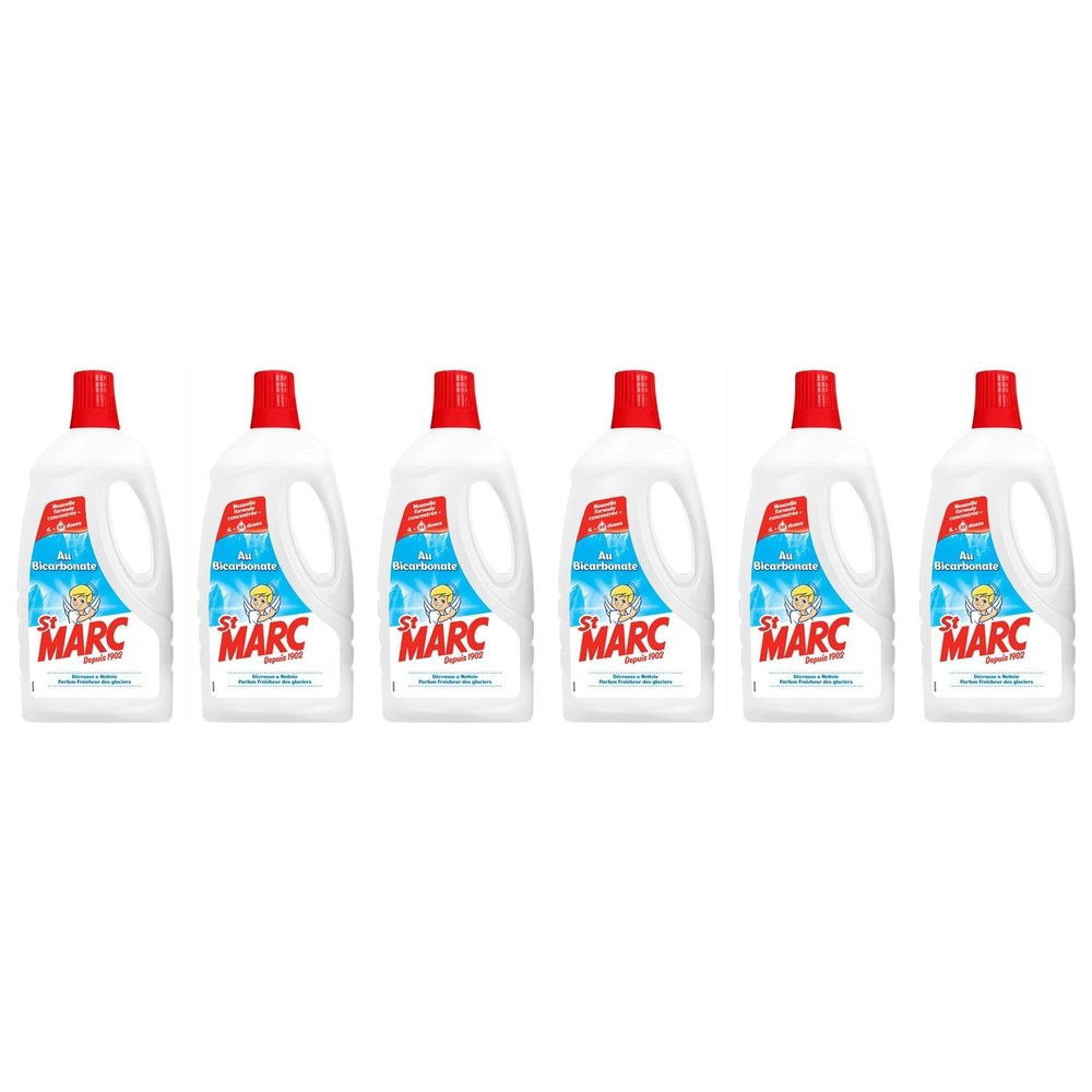 St Marc 6 x 1 Litre Bicarbonate New Concentrated Formula Multi-Purpose Liquid