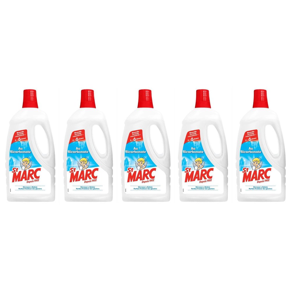 St Marc Multipurpose Liquid Bicarbonate New Concentrated Formula 5 x 1 Litre