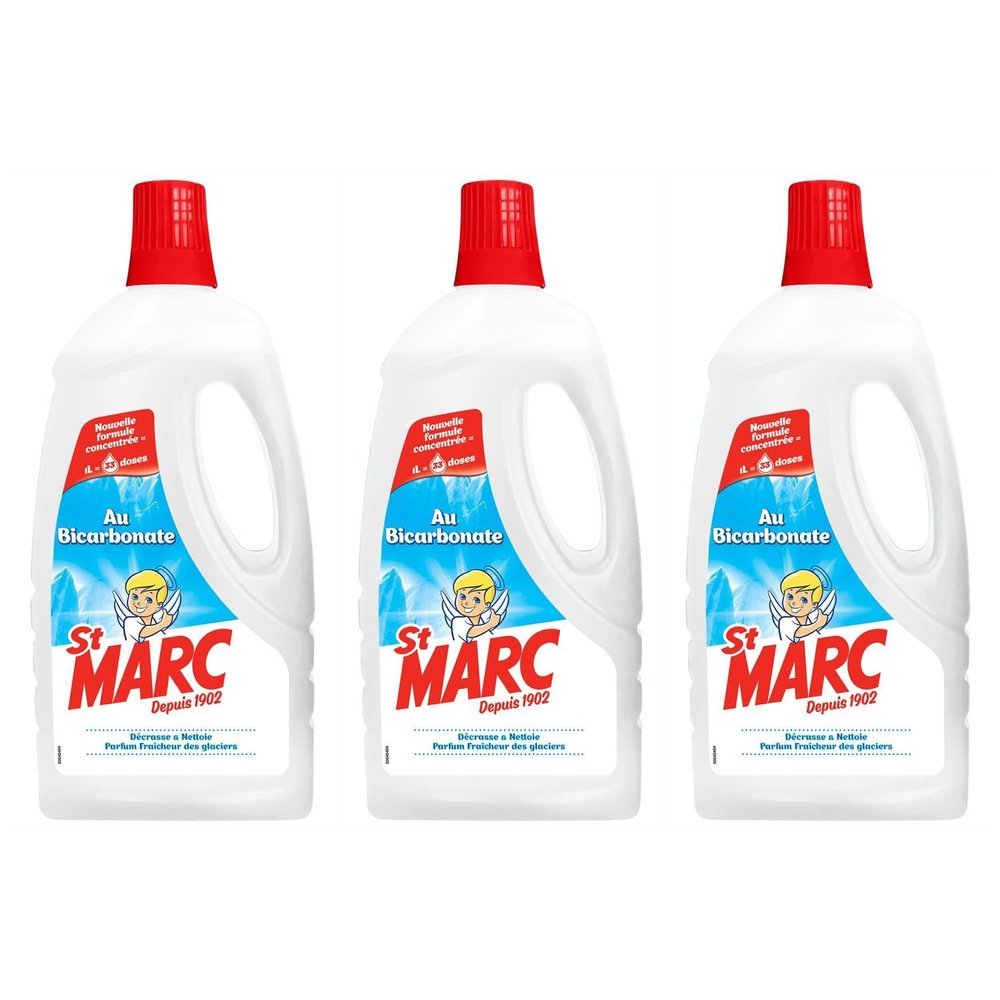 ST MARC 3 x 1 Litre Bicarbonate Concentrate Multi-Purpose Liquid