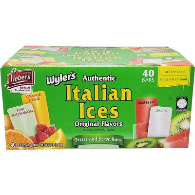 Wylers Authentic Italian Ices Original Flavours 40 x 56.7g