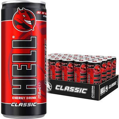HELL ENERGY DRINK 250 ML (CLASSIC, PACKAGE OF 24)