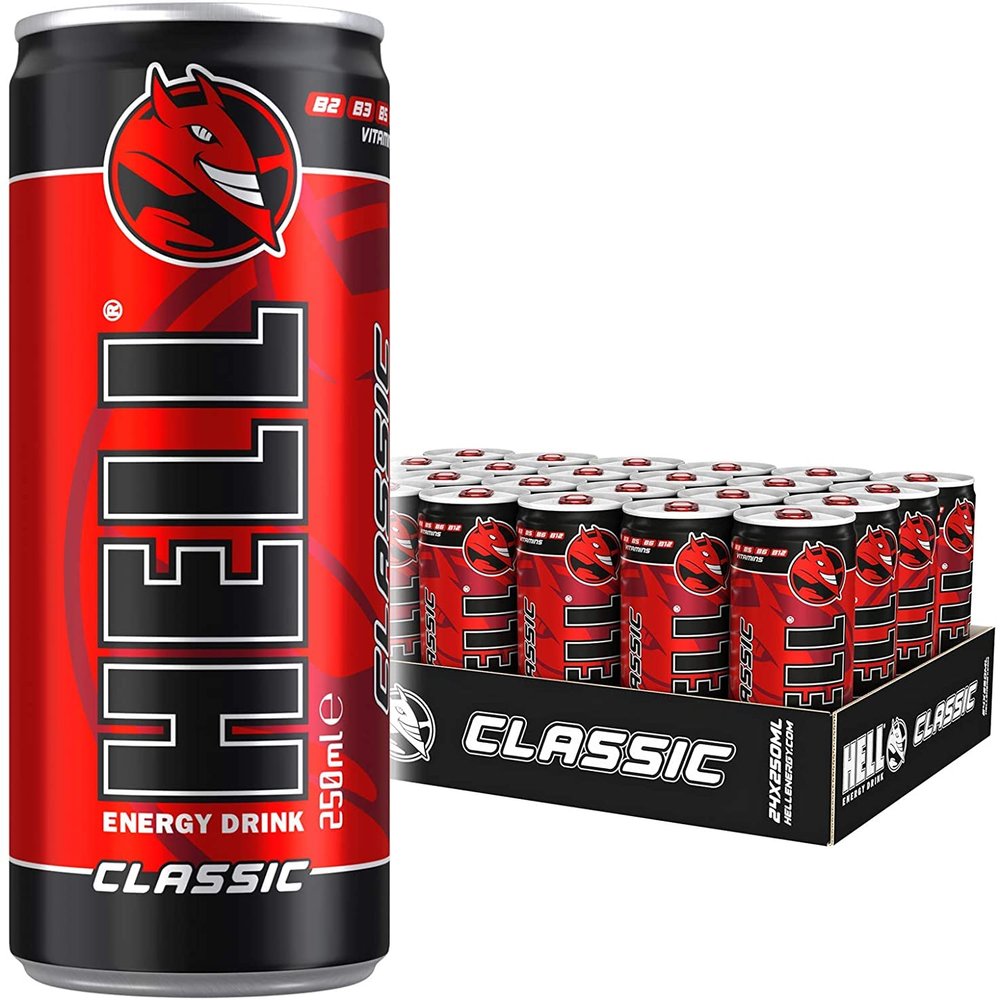 HELL ENERGY DRINK 250 ML (CLASSIC, PACKAGE OF 24)