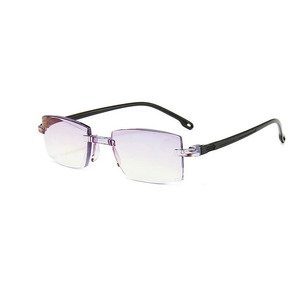 Keeplus Presbyopic Glasses Far and Near, Presbyopic Glasses Anti-blue Light, Color Glint Sapphire Dual-Use Reading Glasses, High Hardness Anti-blue light Reading Glasses Men Women (Flat)