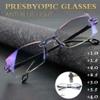 Keeplus Presbyopic Glasses Far and Near, Presbyopic Glasses Anti-blue Light, Color Glint Sapphire Dual-Use Reading Glasses, High Hardness Anti-blue light Reading Glasses Men Women (Flat) view 2
