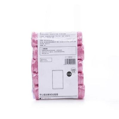 100pcs Portable Household Garbage Bag Thickened Environmentally Kitchen Garbage Bag Color Garbage Bags-Pink