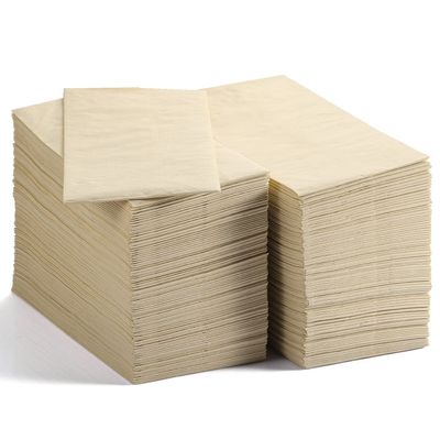 MORGIANA 200 PCS Brown Napkins Disposable 40 * 40CM Bamboo Square 2-Ply Eco Friendly Biodegradable Napkins Recycled Unbleached Table Papernapkins Part