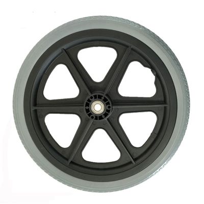 16x1.75, Wheelchair Rear Wheel Accessories, 16inch Wheelchair Replacement Wheel, PU Solid Wheelchair Wheel, Suitable for Wheelchair Roller, Bearing: 12mm (Size : 16inch/37cm(2 counts))