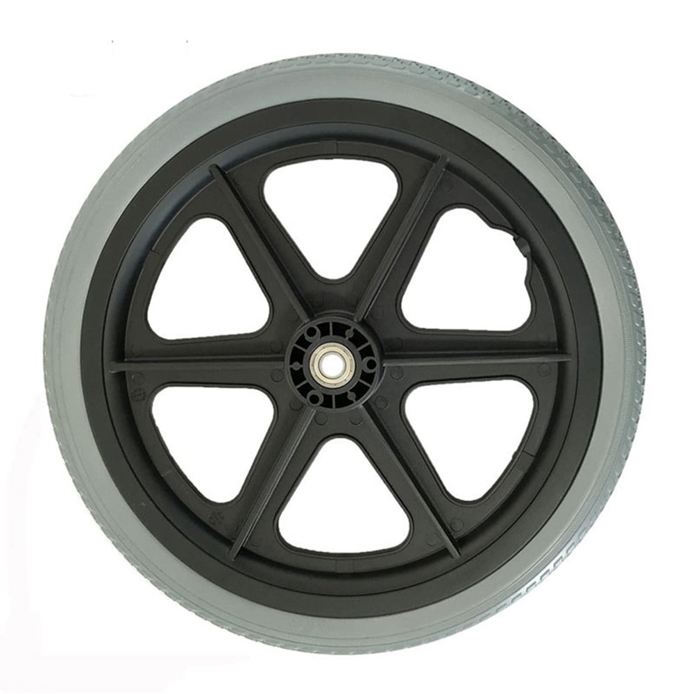 16x1.75, Wheelchair Rear Wheel Accessories, 16inch Wheelchair Replacement Wheel, PU Solid Wheelchair Wheel, Suitable for Wheelchair Roller, Bearing: 12mm (Size : 16inch/37cm(2 counts))