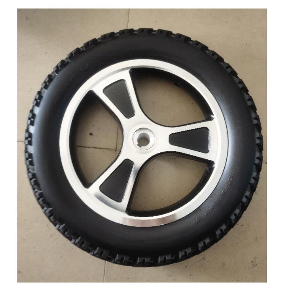 12 /2 , Wheelchair Rear Wheels Replacement, 12inch Electric Wheelchair Rear Wheel Accessories, Solid Non-Pneumatic Tire, Bearing: 17mm (5/8'') (Size : 12inch/32cm(2 counts))