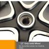 12 /2 , Wheelchair Rear Wheels Replacement, 12inch Electric Wheelchair Rear Wheel Accessories, Solid Non-Pneumatic Tire, Bearing: 17mm (5/8'') (Size : 12inch/32cm(2 counts)) view 4