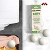 Meliconi Soft Wool Dryer Balls for Easy Drying of Clothes and Leaves Clothes Soft for a Long Time. 100% Natural New Zealand Wool, Pack of 3, White, Diameter Approx. 7 cm view 3