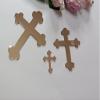 10pcs of Acrylic Baptism Cross Cake Topper, Mirror Cross Cake Decor, Gold Holy Communion Cross (Rose Gold, 8'') view 1