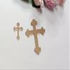 10pcs of Acrylic Baptism Cross Cake Topper, Mirror Cross Cake Decor, Gold Holy Communion Cross (Rose Gold, 8'') view 2
