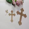 10pcs of Acrylic Baptism Cross Cake Topper, Mirror Cross Cake Decor, Gold Holy Communion Cross (Rose Gold, 8'') view 4