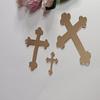 10pcs of Acrylic Baptism Cross Cake Topper, Mirror Cross Cake Decor, Gold Holy Communion Cross (Rose Gold, 4'') view 3
