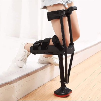 ETELIN Pain Free Knee Crutch, Adjustable Hand Free Knee Crutch Single Leg Telescopic Knee Walker, Alternative To Crutches For Ankle Or Foot Injuries (Size : Right)